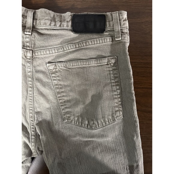 Eddie Bauer Jeans 33x32 Tan/Brown Slim Fit Stretch Cotton Canvas WorkWear Preppy - Picture 13 of 13